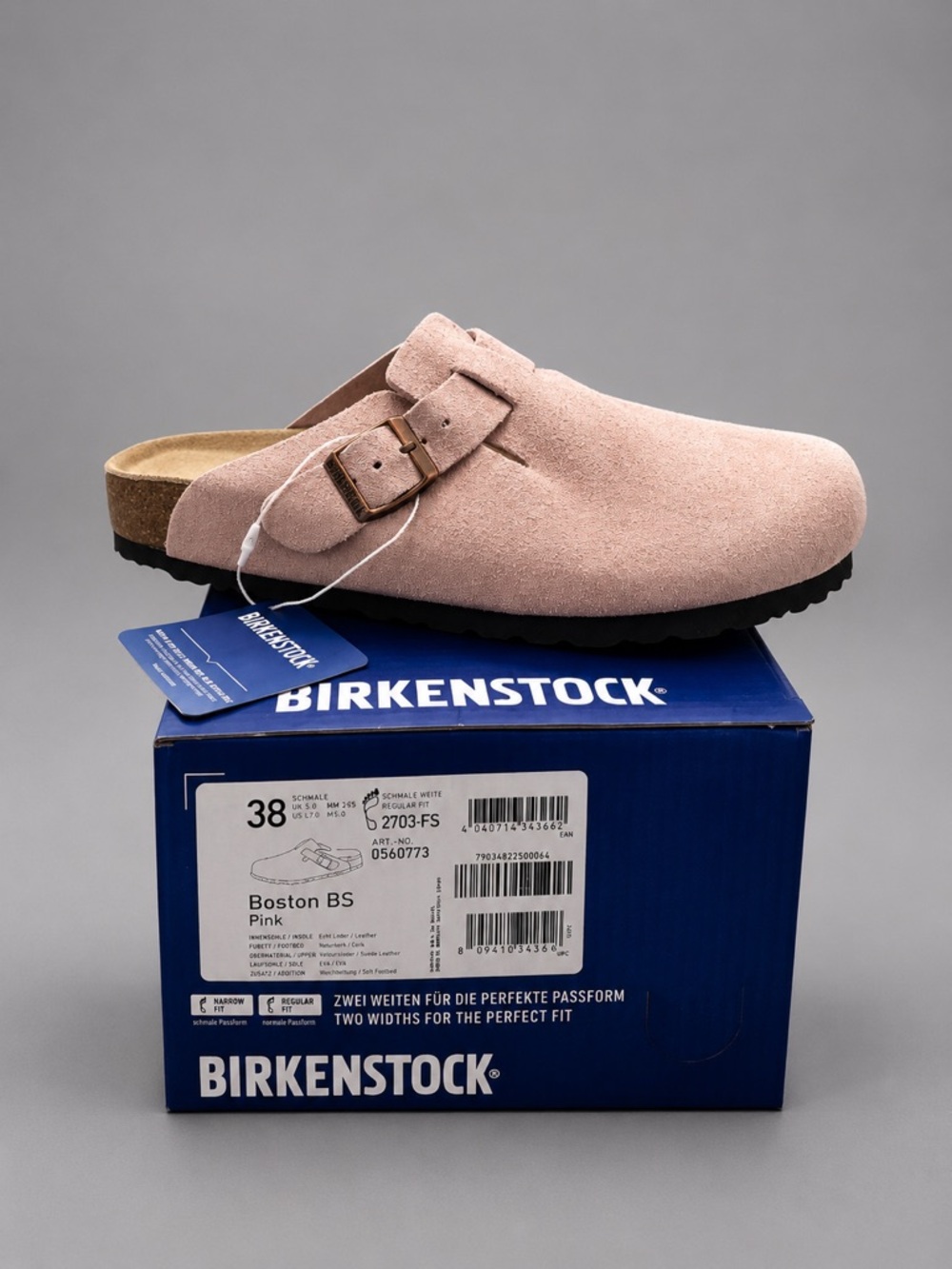 Birkenstock Boston BS Pink Suede Clogs Women’s Size 7 EU 38 Soft Footbed NWT
